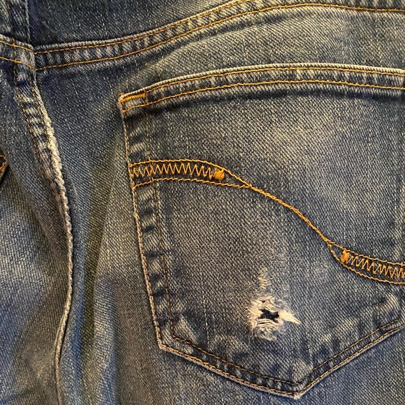 DKNY DENIM BLUE JEANS 2000s DKNY UNISEX DISTRESSED DENIM BLUE JEANS ⭐️⭐️⭐️⭐️⭐️ - Picture 6 of 13